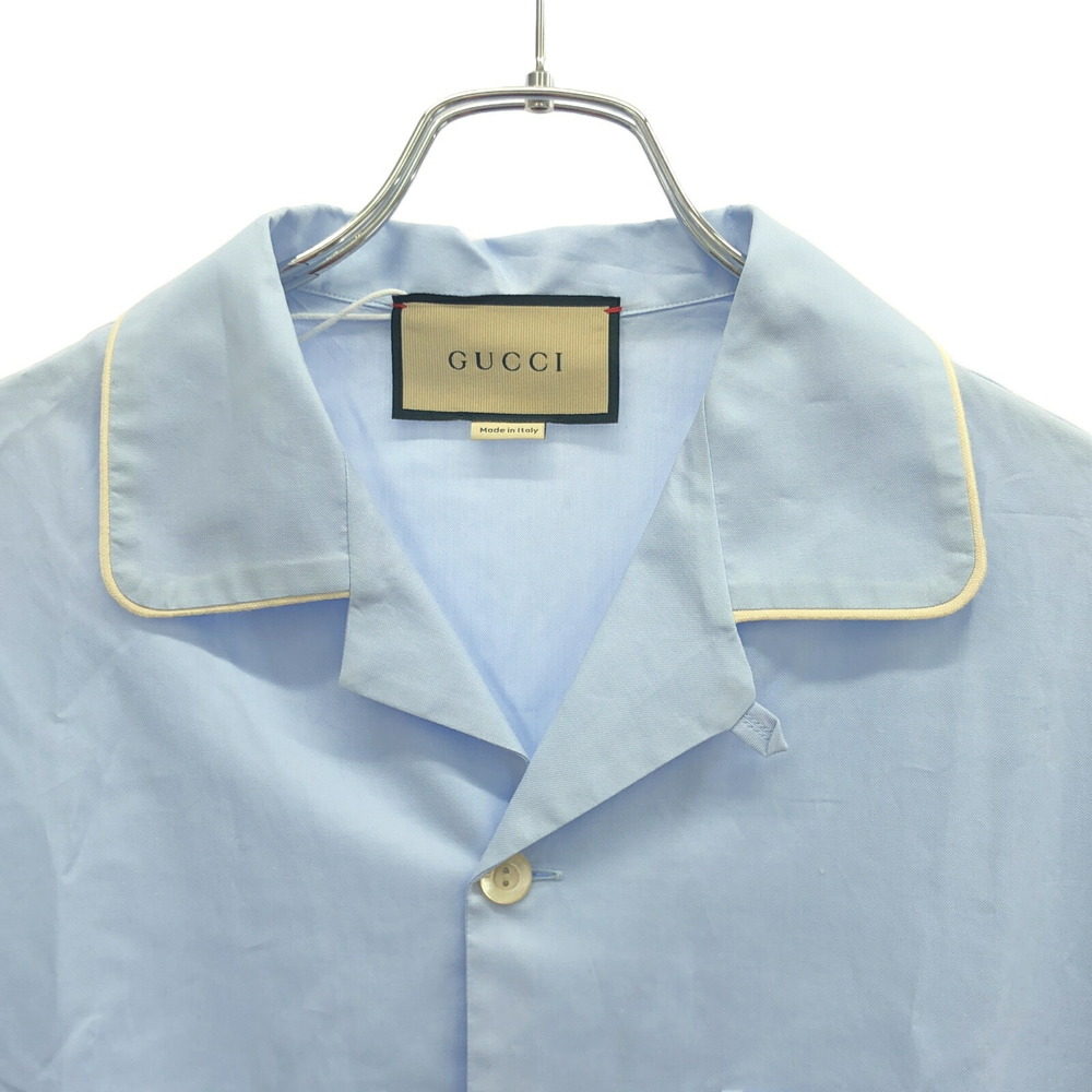 Gucci Long Oxford Tops Clothing Shirt Sleeve Blue View 2